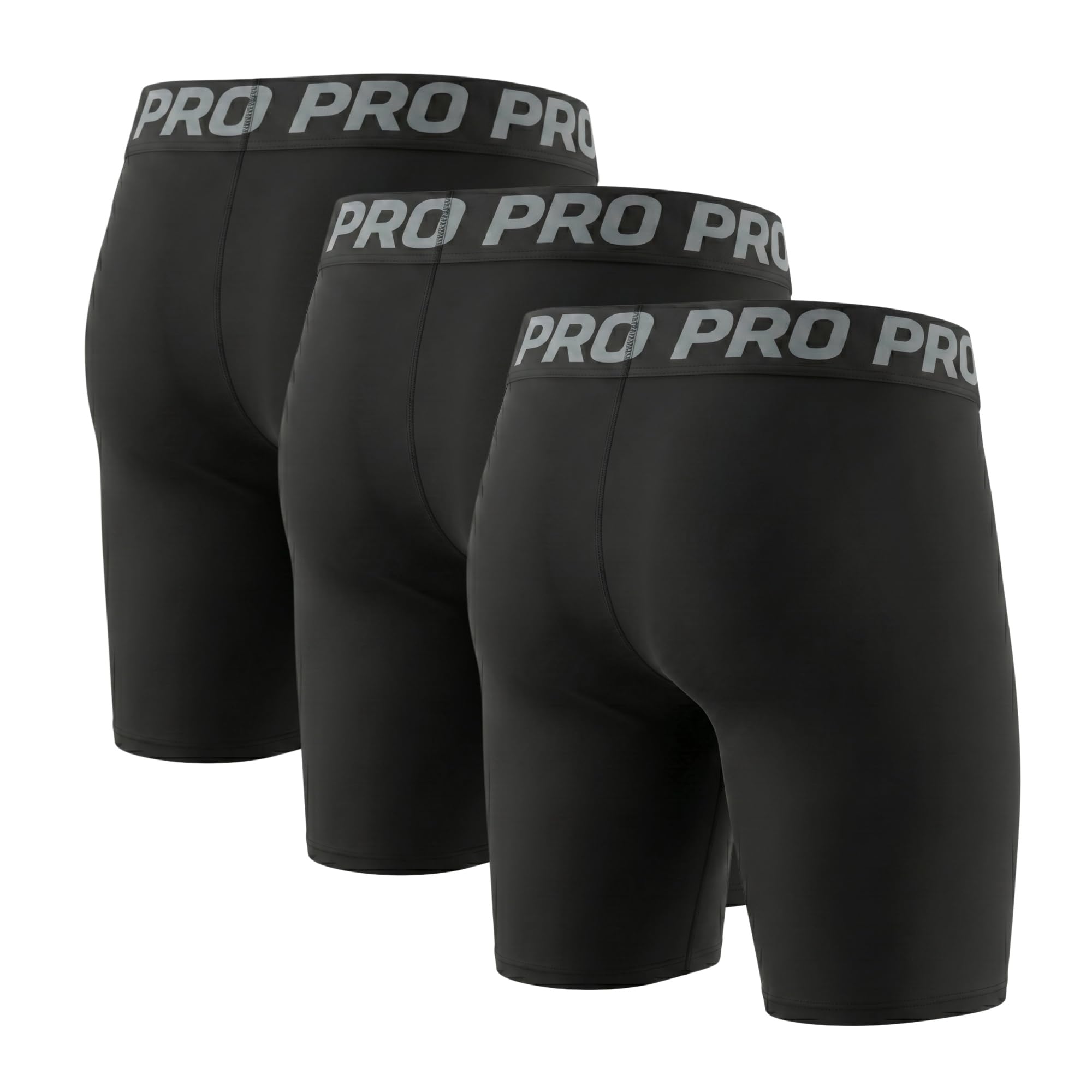 LANBAOSI 3 Pezzi Pantaloncini Compressione Uomo Pantaloncini Boxer Sportivi per Corsa Palestra Allenamento Sportivi Attillati ad Asciugatura Rapida e Traspiranti