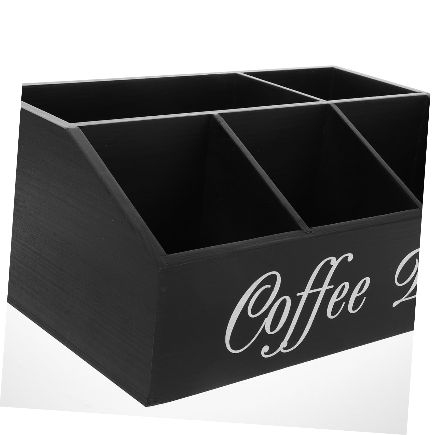 Kaffeebehälter Aus Holz Kaffee Organizer Mit Fachdesign Für Arbeitsplatte Aufbewahrungsbox Für Kaffeezubehör Zuckerpäckchen Papiertüchern Strohhalmen