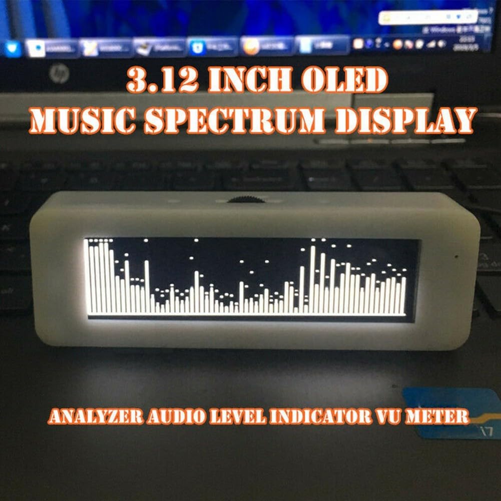 Égaliseur audio graphique, 7,9 cm pour OLED Music Spectrum Display Analyzer Indicateur de niveau audio 8 effets d'affichage VU mètre (vert)