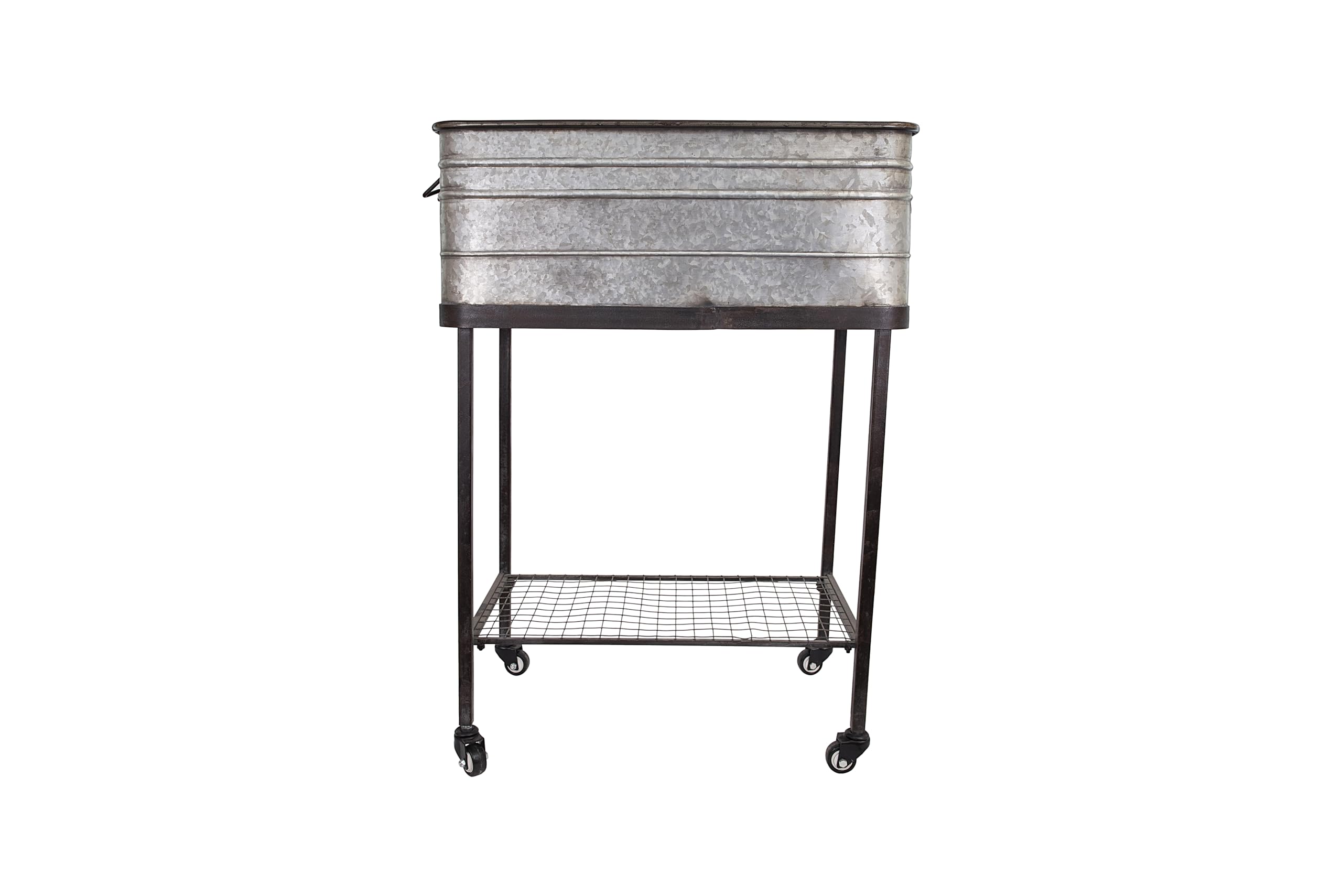 Amazon.com : Creative Co-Op Metal Bucket/Planter on Stand with Casters ...