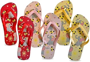 NARAMAKI® 3 Paia di Infradito con Elenfantino Tre Colori Rosso/Rosa/Verde - Infradito Mare e Piscina
