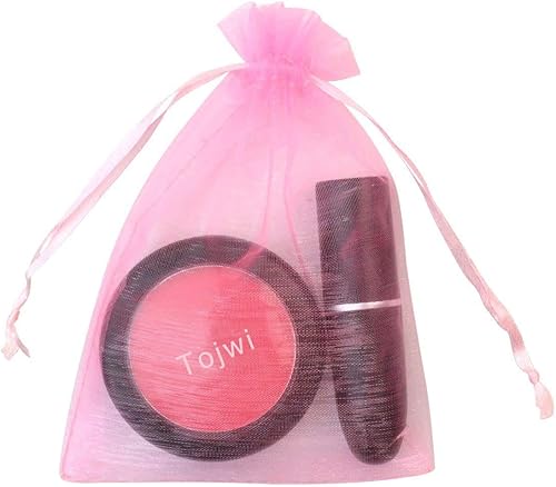 Miniatura 6 de 50 bolsas de organza de 3.54 x 4.33 pulgadas (3.5 x 4.3 in) de satén con cordón de organza, bolsa de regalo para boda, fiesta, bolsa de regalo, 10