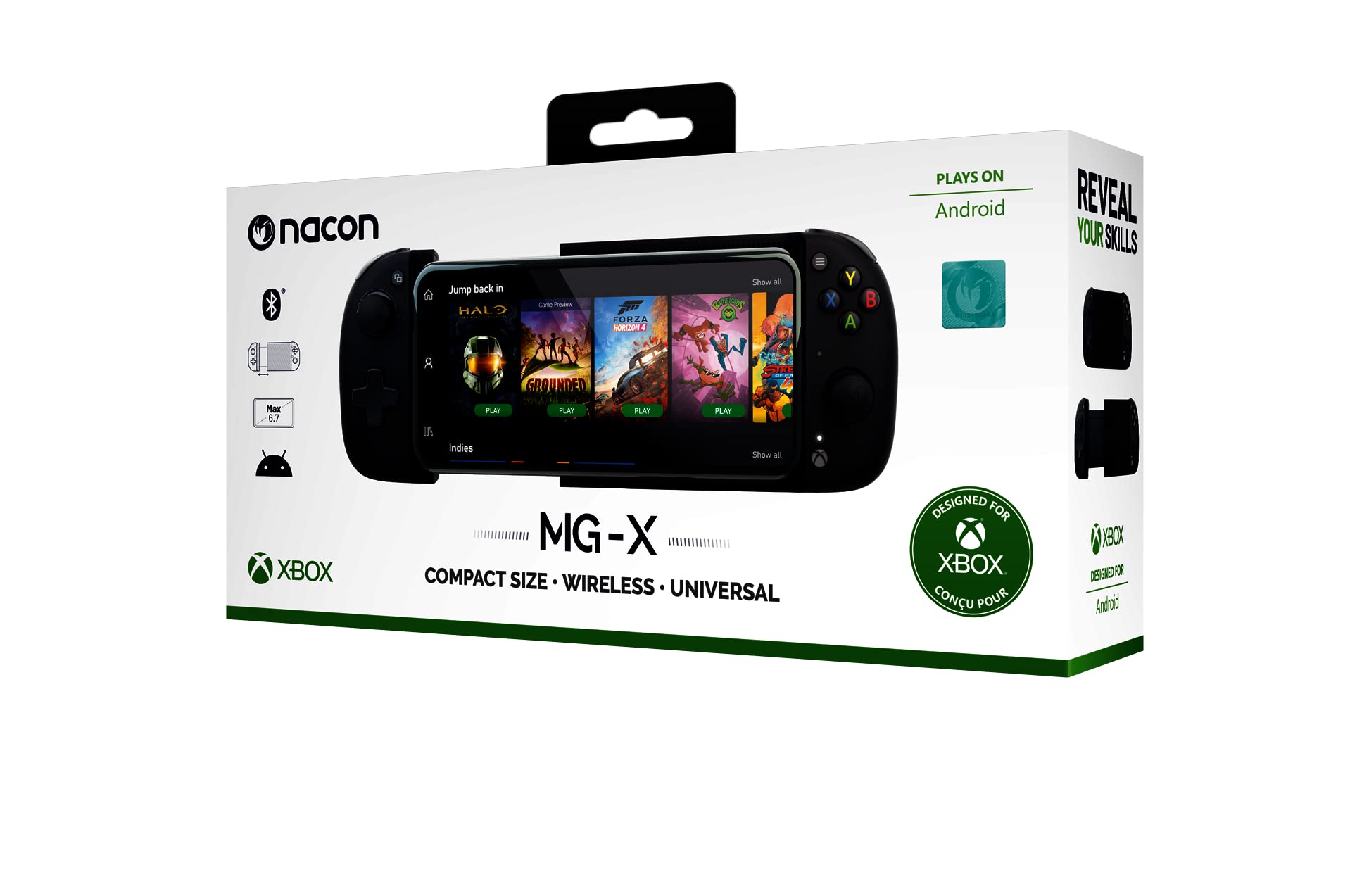 Nacon Holder per smartphone Android-6,7"- Licenza Ufficiale Microsoft, con accesso diretto alla libreria gaming Microsoft Game Pass* <*acquistabile separatamente>