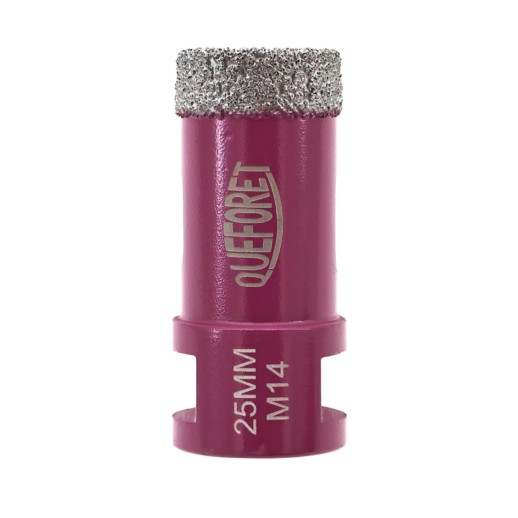 QUEFORET Diamond Drill Bit 25mm x M14 - Diamond Hole Saw for Ceramic Porcelain Tile Marble Granite, Pink