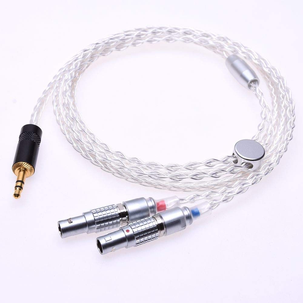 GAGACOCC DIY Hand Made Hi-end 8 Cores 5n Pcocc Silver Plated Headphone Upgrade Cable for Focal Utopia Ultra Headphone (1.8meter(6feet))