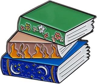 Creative Book Shaped Enamel Pin, Fantasy Book Badge For Book Lover, Creative Book Shaped Lapel Pin Reading Enthusiasts and Bookworms for Women's Men