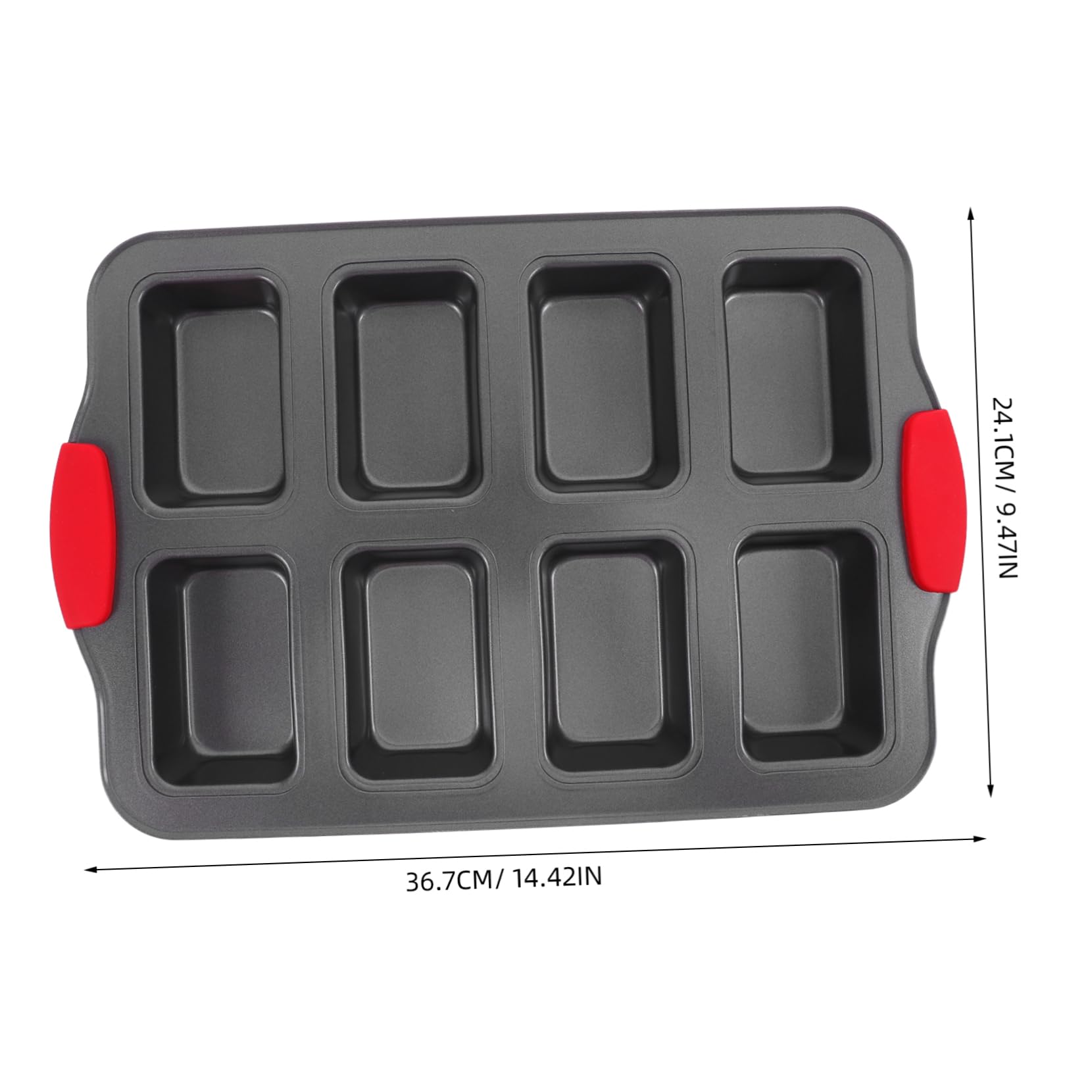 Molde Rectangular de Acero Inoxidable de 8 Cavidades para Pasteles