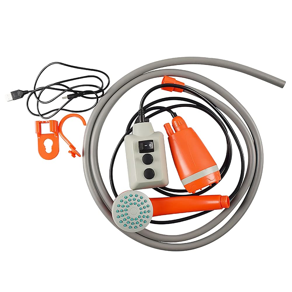 Cocoarm Douche de Camping Douche Portable Rechargeable pour Le Camping, USB Charge électrique Portable Douche de Camping pour Le Nettoyage de la Voiture de Voyage (Douche)