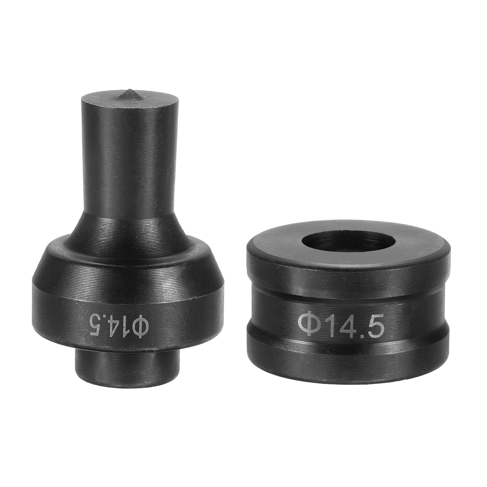 sourcing map Hydraulic Hole Punch Die 14.5mm Round Hole 40Cr Steel Electric Punching Kit for CH-60 Electric Punching Machine, Black