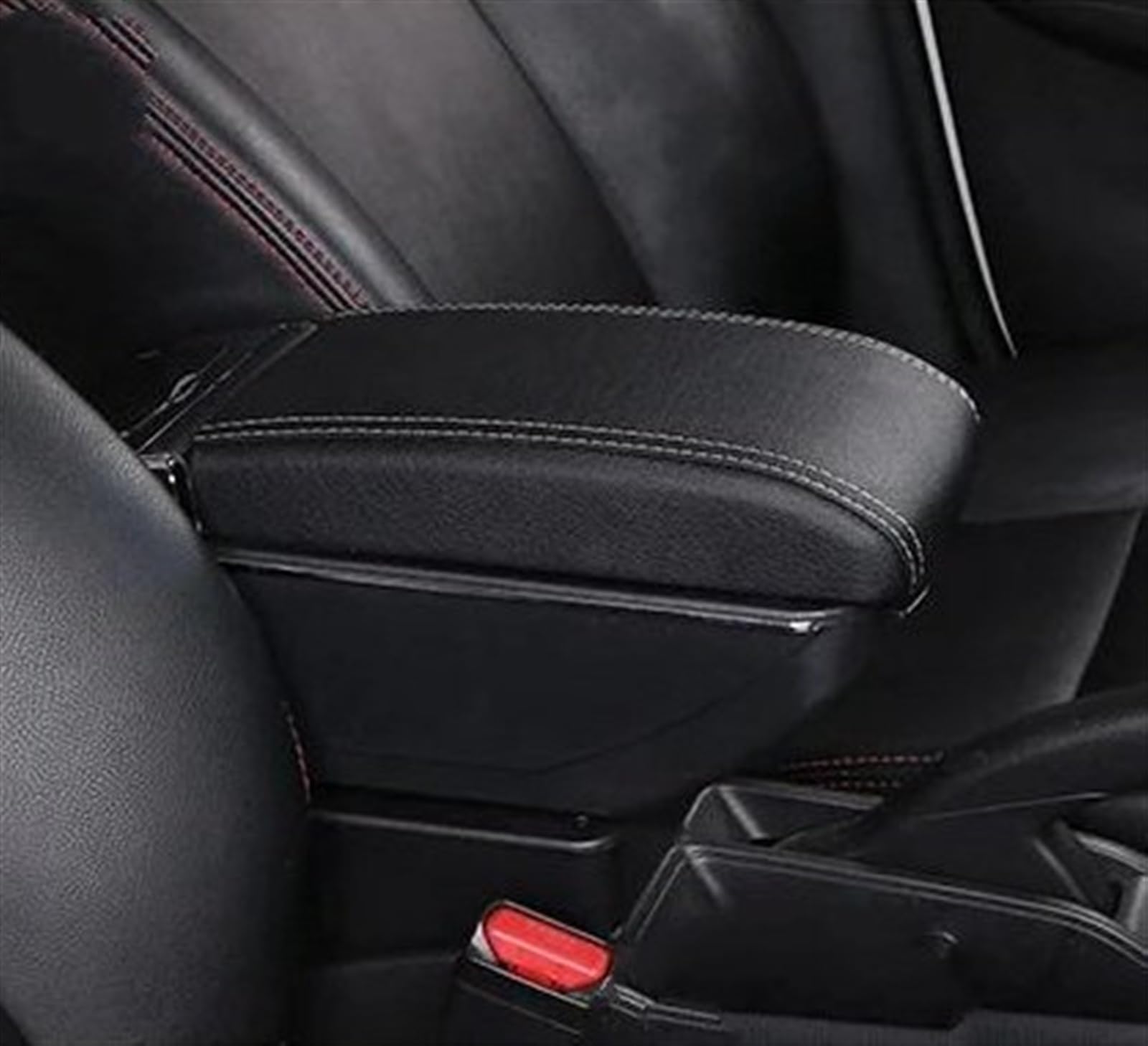 NOHEEU Car Center Console Storage Box Multifunctional Armrest Interior Accessories For Focus 2 Mk2 2005-2011(C Styke Black White)