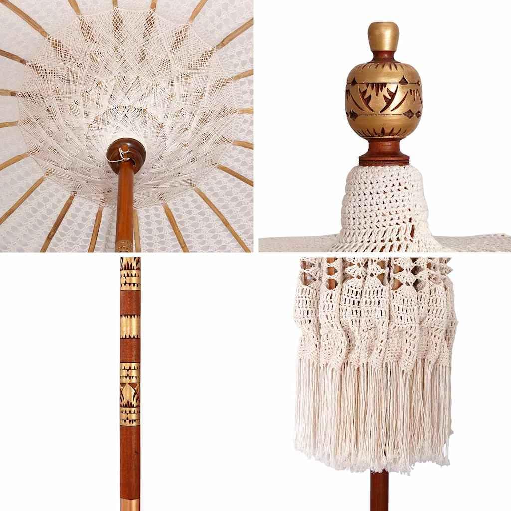 vidaXL Parasol Makramowy 190 x 190 x 260 cm