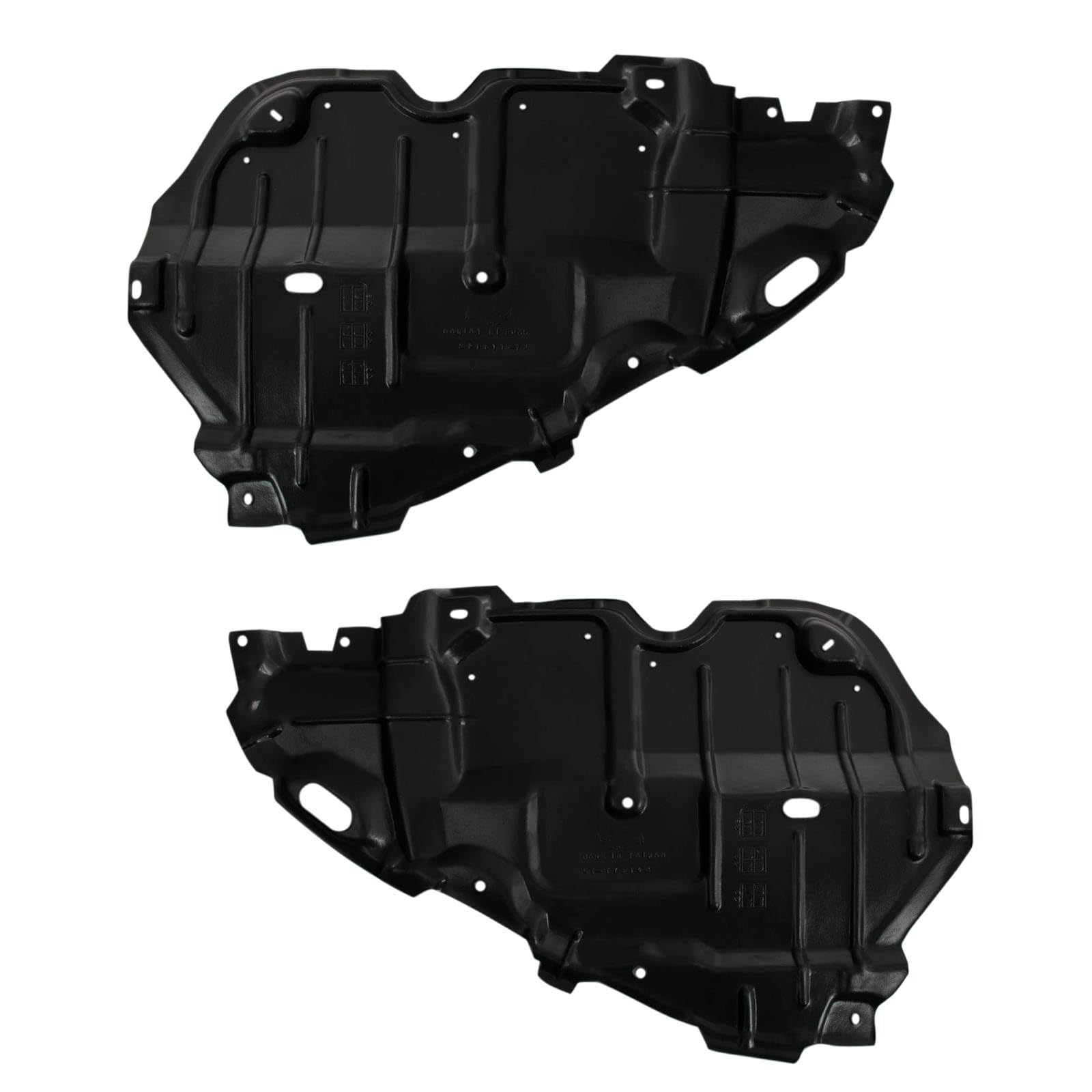 TRQ Driver &amp; Passenger Side Lower Engine Splash Shield Compatible with 2007-2011 Toyota Camry TO1228170 TO1228171