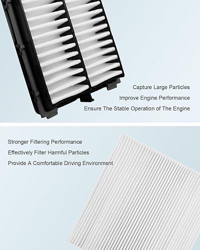 Miniatura 6 de EMIHO Filtro de aire y filtro de aire de cabina Reemplazan 28113-L1000 97133-L1000 apto para Hyundai Sonata Santa Fe Tucson Kia Sorento K5 Carnival