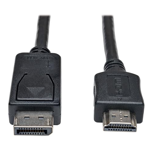 TRIPP Lite - Adaptador de cable DisplayPort a HDMI, DP a HDMI (MM), DP2HDMI, 1080P, 3 pies (P582-003), negro
