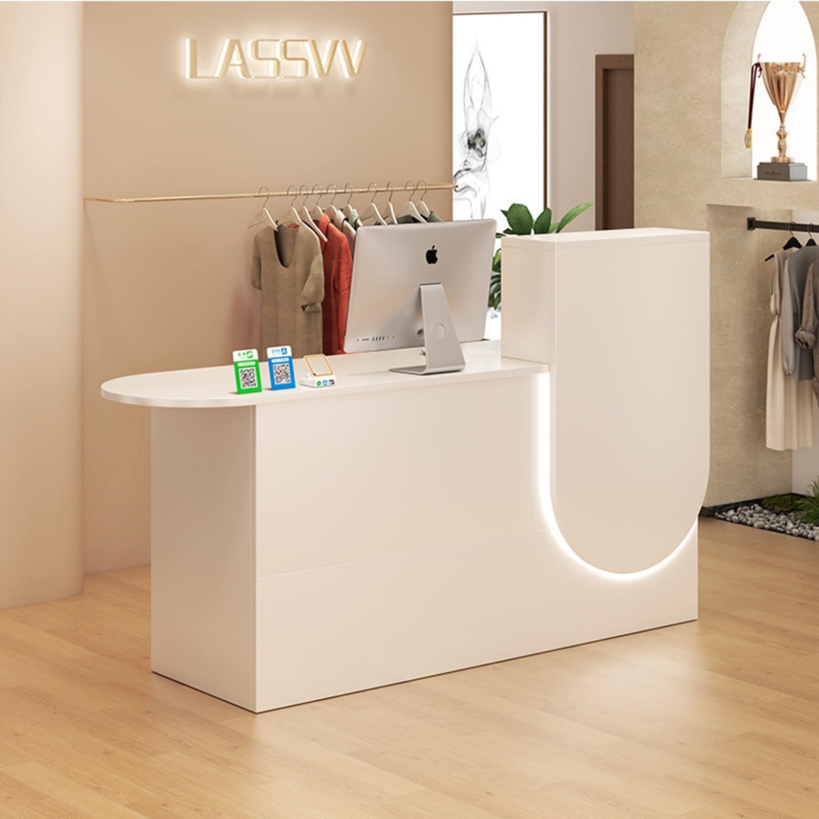 BVCL Banco reception, cassette di ricevimento, Con cassetti e armadi, luci alla moda, reception alberghiere, negozi di abbigliamento