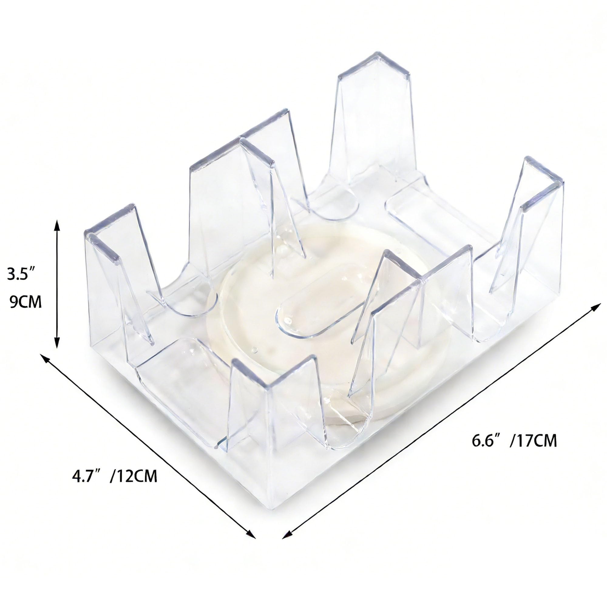 Bandeja giratoria para Naipes, Bandeja de Cartas de Juego, Poner 12 póquer, Transparente, Accesorios para Juegos de Cartas, Apto para Juegos de Mesa con Cartas