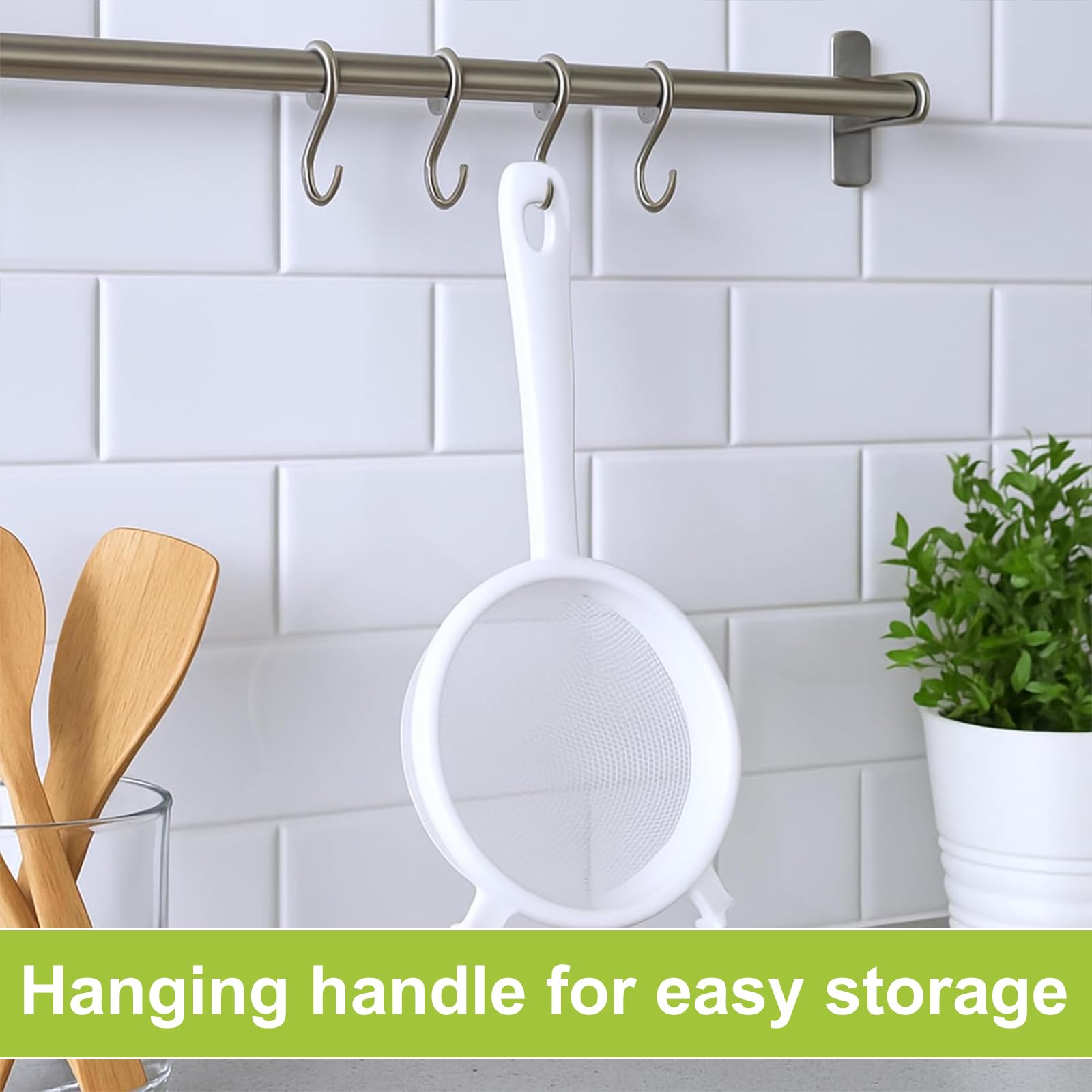 3 Pezzi Filtro A Maglia Fine Con Maniglia, Setaccio Per Alimenti Domestici, Colino A 100/200/400 Mesh, Filtro In Nylon Per Latte Di Soia, Tè, Succo, Caffè, Vino