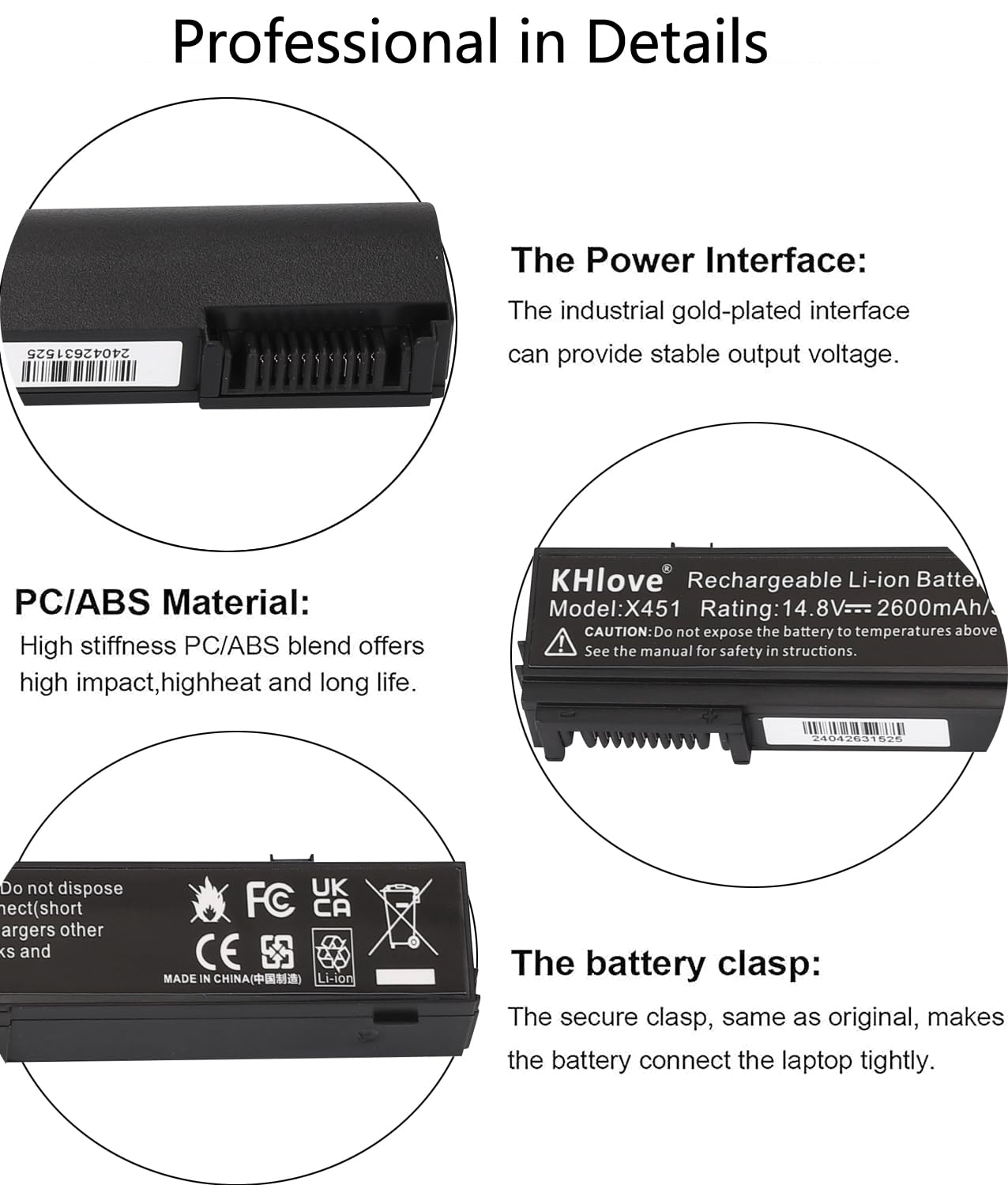 A31N1319 A31LJ91 Laptop Batteria per Asus X551 X551C X551CA X551M X551MA X551MAV R512 R512C D550 D550C D550M F551C F551CA F551M F751L R508CA R512CA X451 X451CA X451MAV X751L A41N1308 A31LJ21