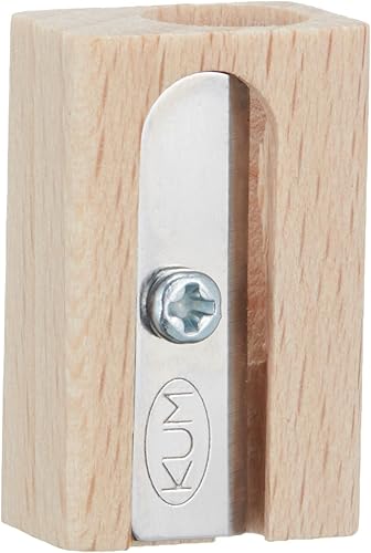 Miniatura 2 de Kum 107.01.01 Sacapuntas de madera con hoja de acero de 1 agujero, los colores varían