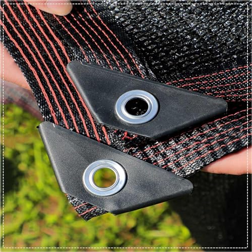Shade Netting for Plants,Sun Shade Cloth with Grommets,Shade Sail Waterproof Rectangle,Sunblock/Heat Insulation,Shade Mesh Tarp for Outdoor Patio,Carport,Garden,Greenhouse,Black-3x7m/9.8x23ft