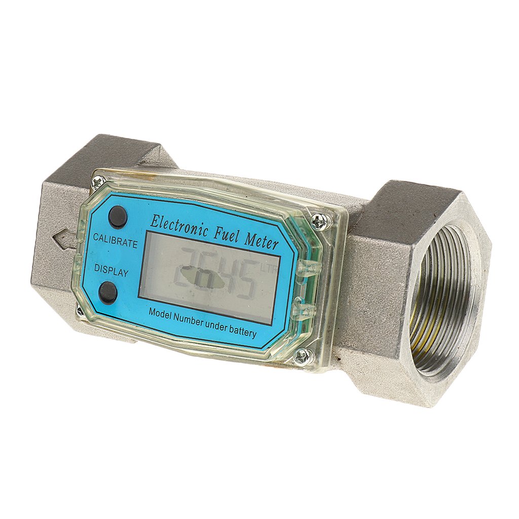 Meri SHOPP 1.5 Inch Turbine Digital Diesel Water Fuel Flow Meter Oval Gear Flow Gauge Metal Business & Industrial | Hydraulics Pneumatics & Pumps | Pump & Flow Controllers | Flow Controllers & Meters 1