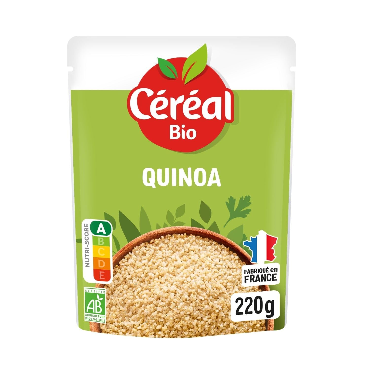 Céréal Bio Quinoa Au Naturel - Sachet Micro-ondable, Rapide Ã€ Réchauffer - Végan Et Bio - 220g - 202645 - 1