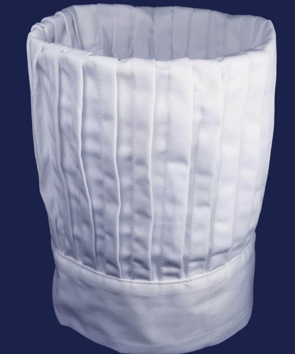 Hibachi Chef Hat with Tie White