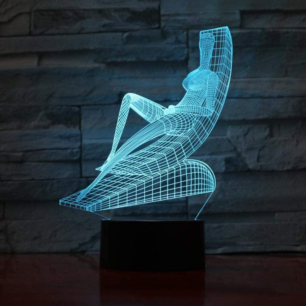 Lumières stéréoscopiques 3D, lampe LED tactile colorée créative, 23618487 mm
