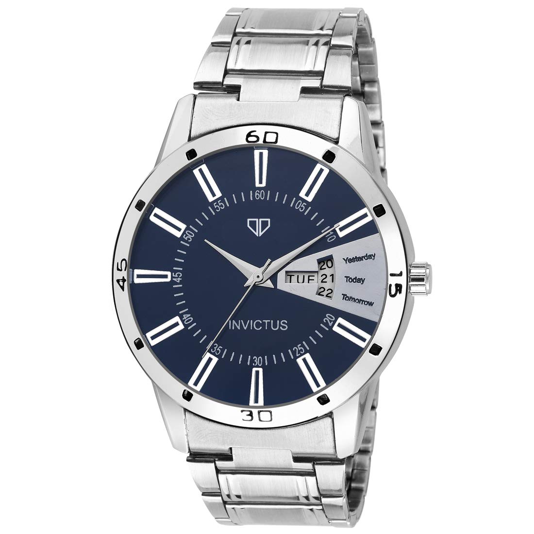 Walrus Essential Series Blue Dial Men Analog Day Date Functioning Stainless Steel Chain Watch for Men - Professional & Casual Use- Mens Wrist Watch for Men- Japanese Quartz Movement | Business Watch (B0C4L4VV1Y) Amazon Price History, Amazon Price Tracker