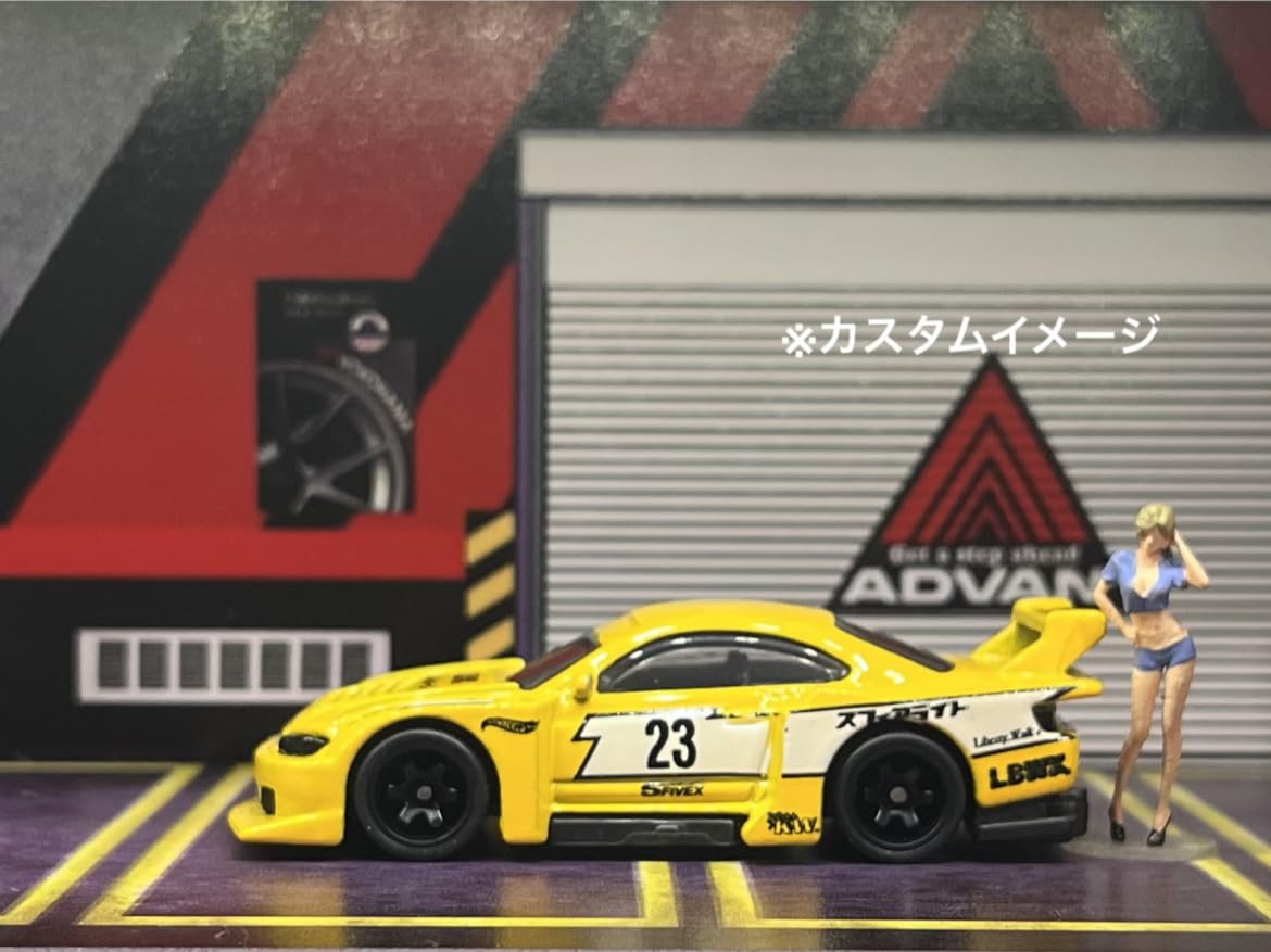 Amazon.co.jp: 1/64 カスタム ホイール 4台分 TE37風 シルバー