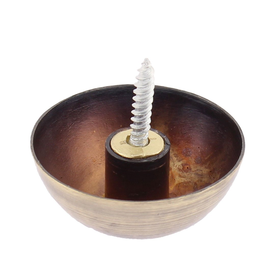 Aexit 5pcs 36mm Quality Parts Dia Metal Semicircle Glass Mirror Screw Nail Decor Bronze Tone Model:14as322qo91