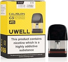 Uwell Caliburn G3 Pro Replacement Pods, 4 Pack, 2ml, Pro-FOCS Flavor, 0.4ohm RDTL, Top-Fill, No Nicotine