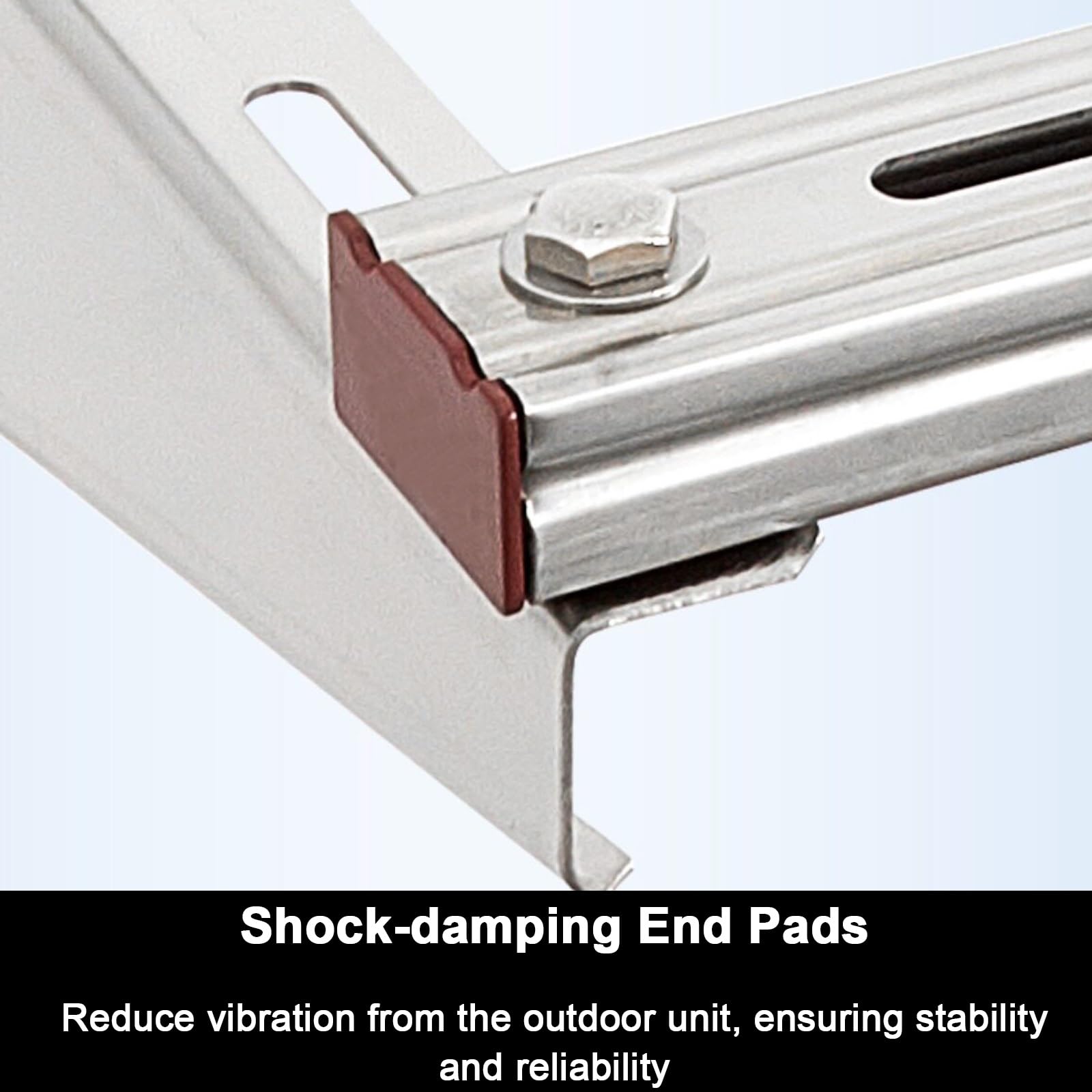 Soportes de Pared para Aire Acondicionado, Acero Inoxidable 304 Reforzado, Soporta hasta 300 Kg, Soporte Aire Acondicionado Exterior, para 8000 a 24000 BTU y Bombas de Calor(740x460x483mm)