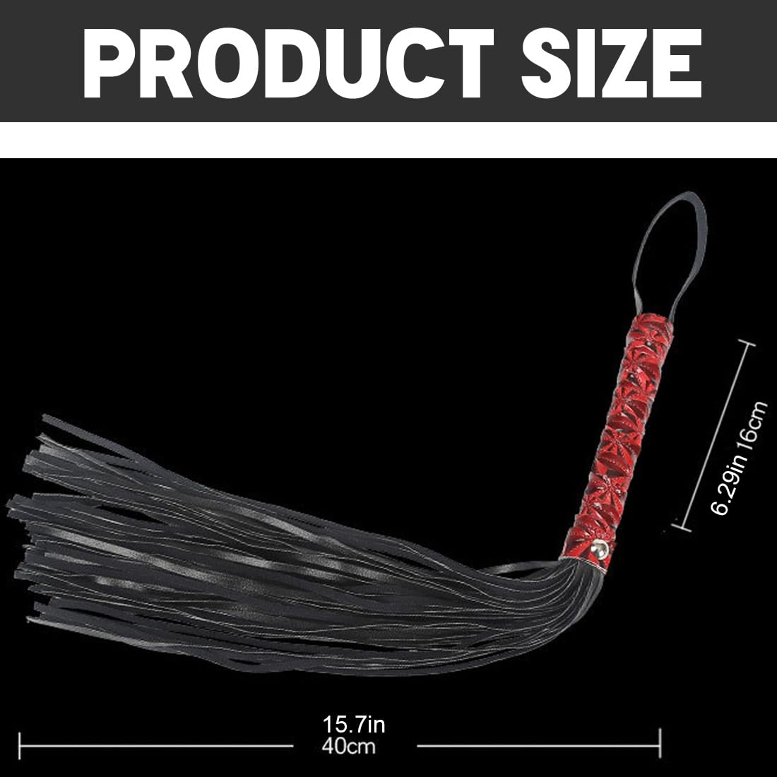 Frusta da Equitazione, 1 PCS Frustino Equitazione Corto, Outdoor Sports Portatile Antiscivolo Simil Pelle Frustino Cavallo, per Cavallo Performances,Frusta in Pelle con Frange,Multiuso