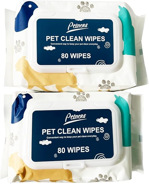 PETNERS Dog Wipes for Paw Cleaning Deodorizing Cat Puppy