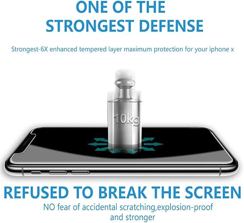 Miniatura 6 de SAMKE Protector de pantalla compatible con Apple iPhone XR iPhone 11 6.1 pulgadas no iP10-5.8 pulgadas vidrio templado, borde 2.5D Advanced HD