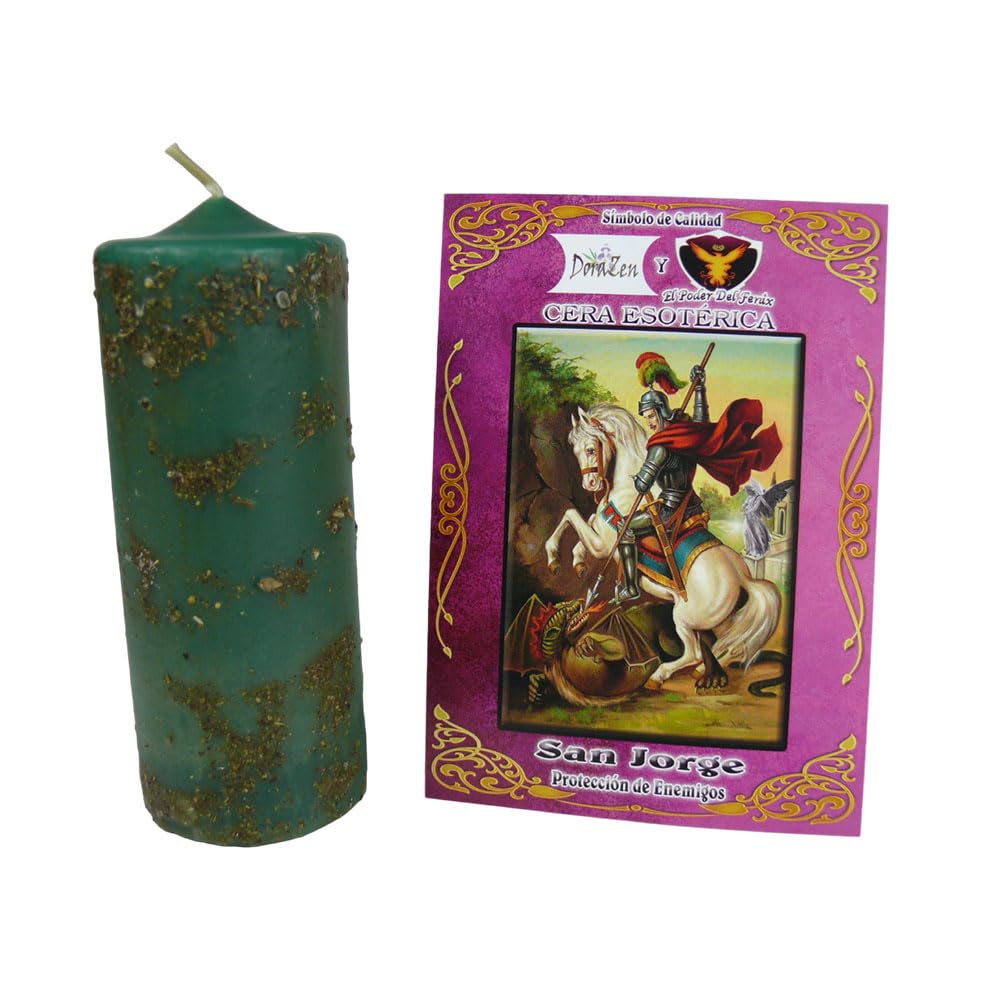 Velón Herboreo San Jorge para protección de enemigos - Ritual sagrado para resguardar tu energía y vencer a tus adversarios - Las Velas de Mariano