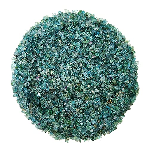 Image of Natural Blue Apatite Crystal Chips 250 GM | Decorative Gemstone Chips for Vastu, Home Decor, Meditation Space, Jewelry Making, Resin Art & Crafts