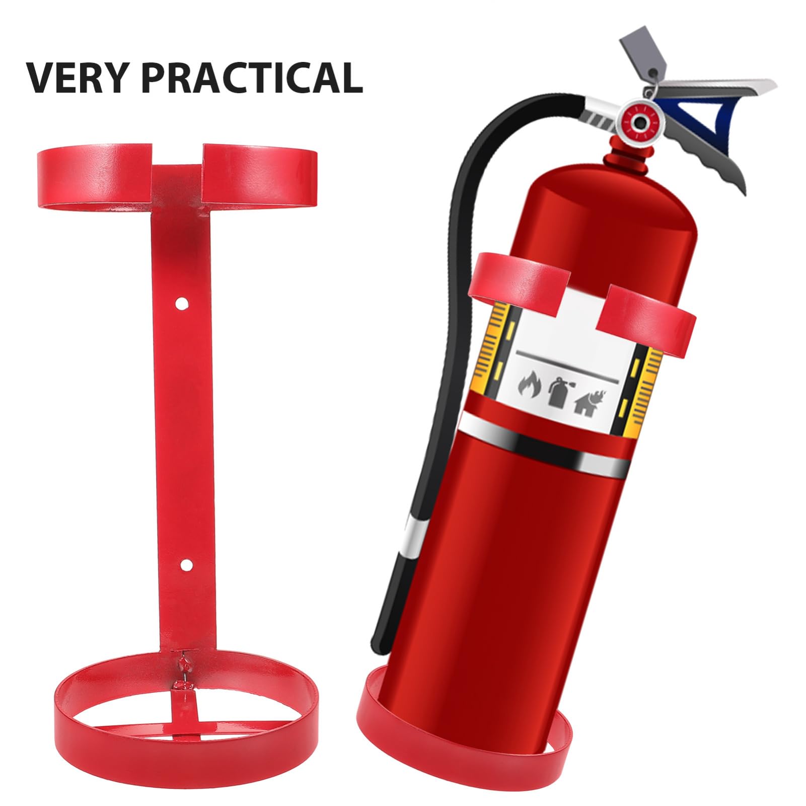 Veemoon Soporte Metálico Fácil Instalación de 5-6kg para Extintor de Incendios Montaje en Pared, Resistente de Hierro Adecuado para Coches y Barcos
