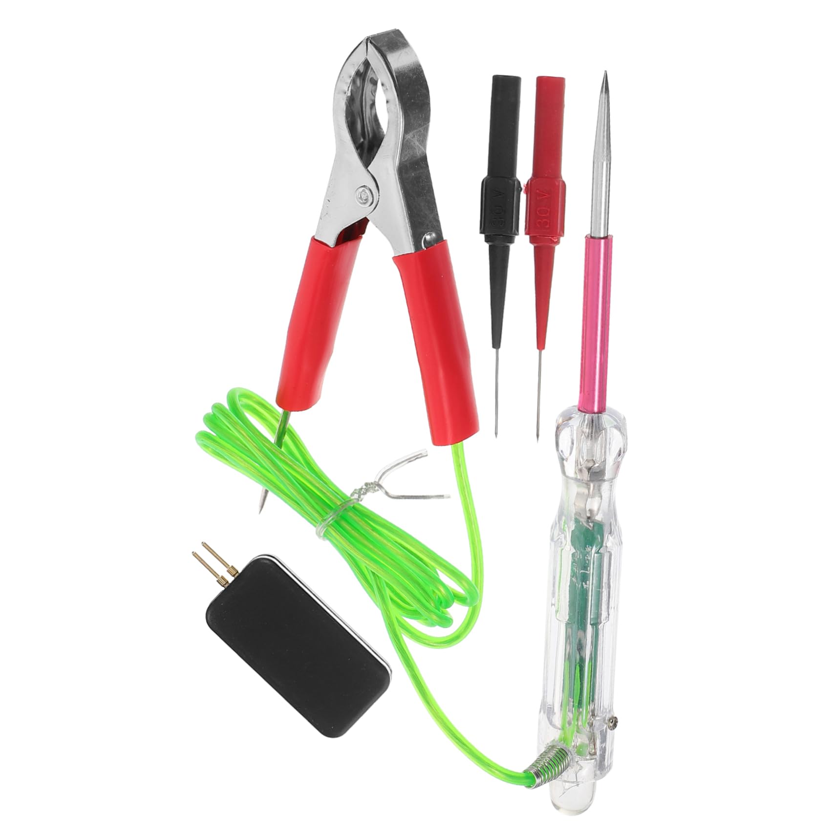 MAGICLULU 4 Set Tester LED per Auto Strumento Diagnostico per Elettrici Compatto e Facile da Usare per Meccanici e Appassionati Include Penna Test e Accessori per Rilevamento Guasti