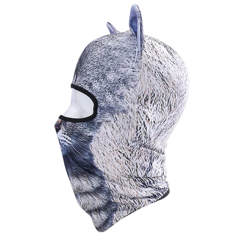Image of Cat Balaclava,Dog Balaclava,Halloween Hat,Cute Full Face Hood Mask Animal Ski Mask for Hiking Riding Sports Outdoor