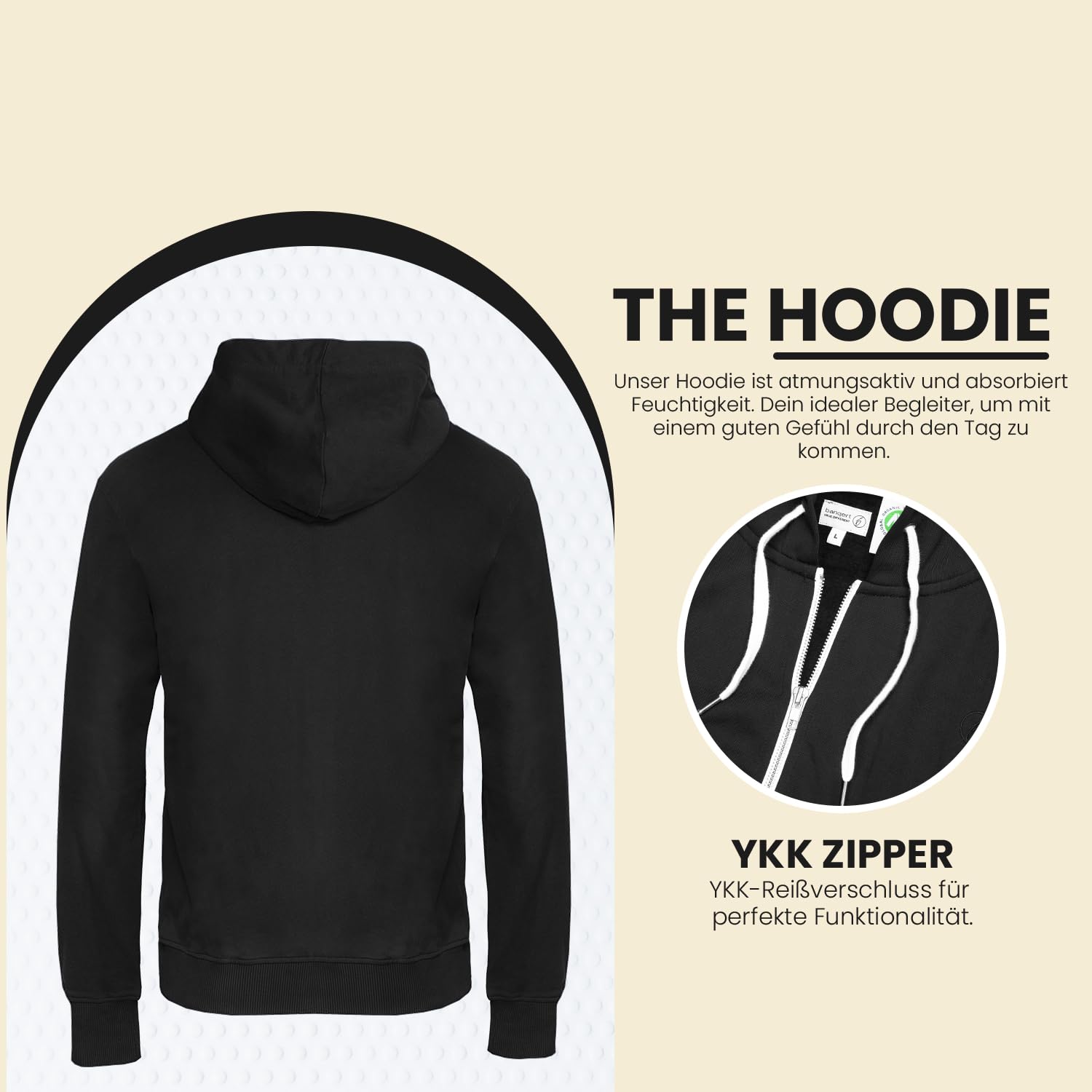 Herren Hoody | Reine Bio Baumwolle | GOTS Zertifiziert