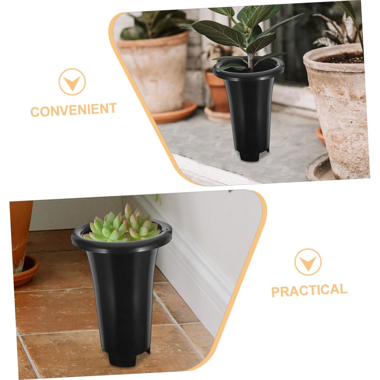 10pièces Pots De Plastique pour Orchidées Pots De Culture Respirants avec Drainage Idéaux pour Jardinage Intérieur Et Extérieur