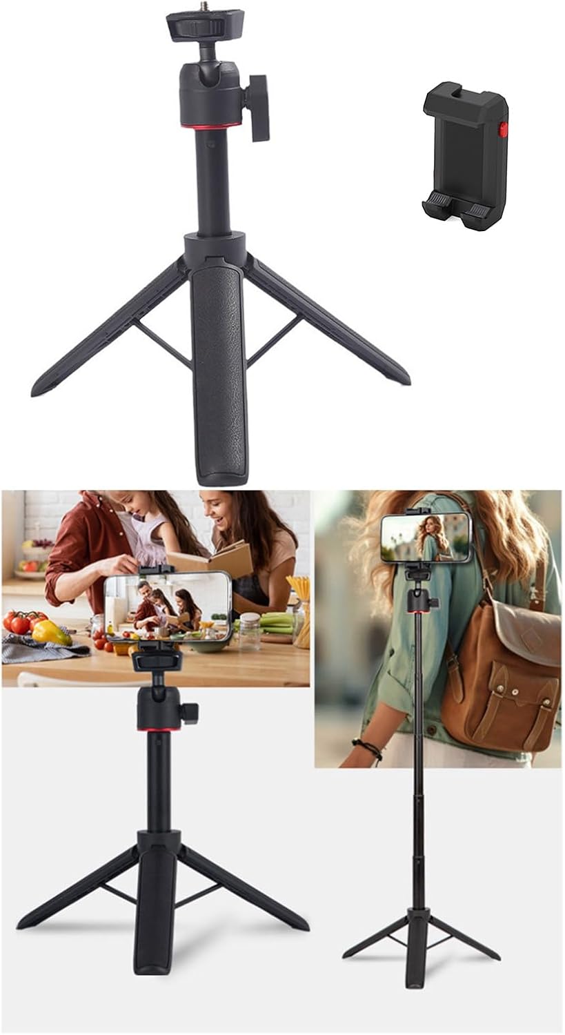 Handheld Tripod for Phones and Cameras Aluminum Ballhead 360°Rotation Mount for Tablets Phone Aluminum Tripod