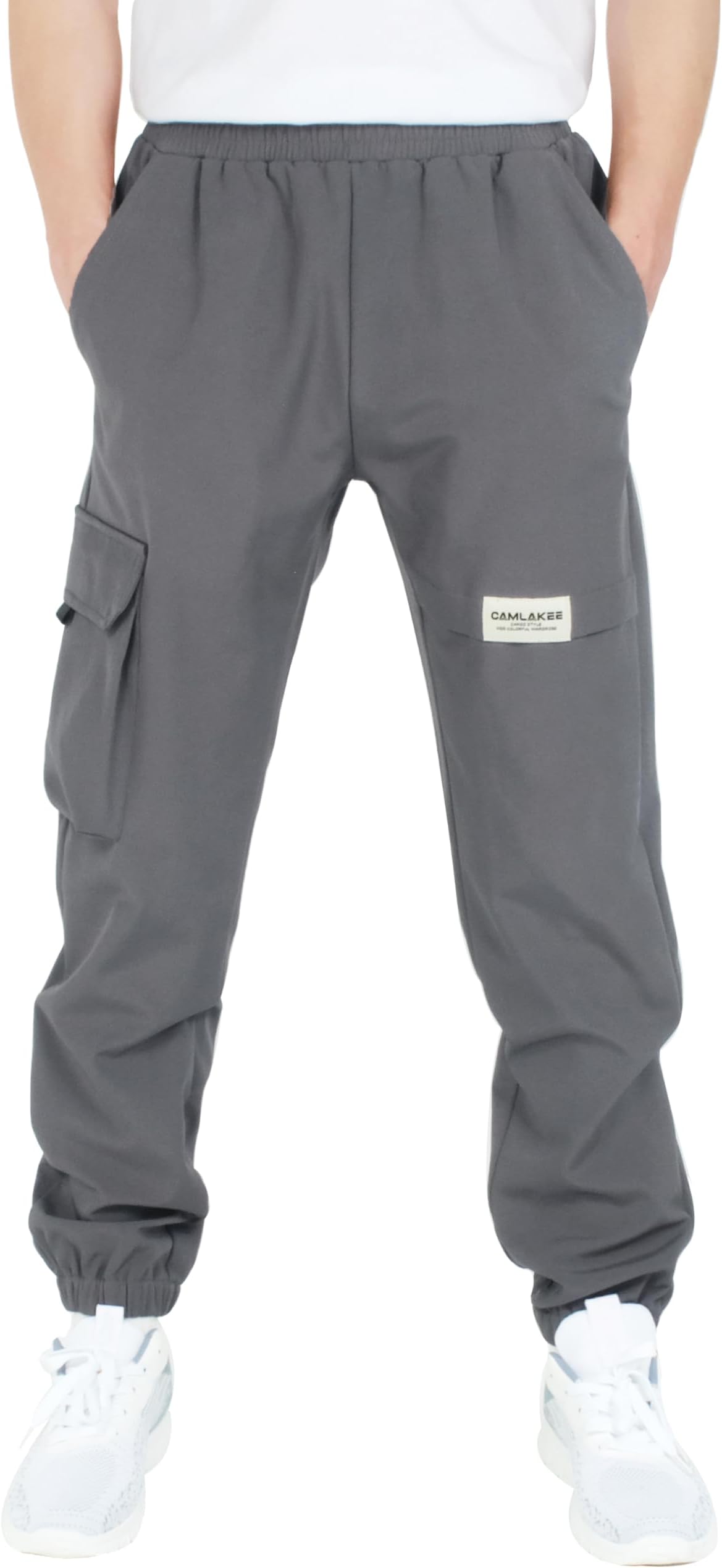Kids Waterproof Trousers Boys Softshell Outdoor Trekking Cargo Joggers Pants