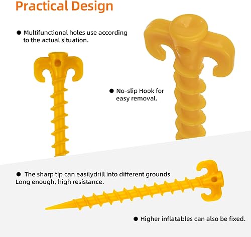 Miniatura 4 de AVOFOREST - Estacas para tienda de campaña resistentes de 10 pulgadas, estacas de metal antioxidante, estacas para tienda de campaña, estacas para