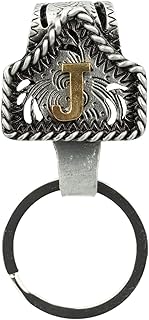 XZYLY Vintage Western Cowboy Letter Keychain,Handmade Metal A-Z Initial Key Chain Clip,Personality key holder for Pocket&Bag