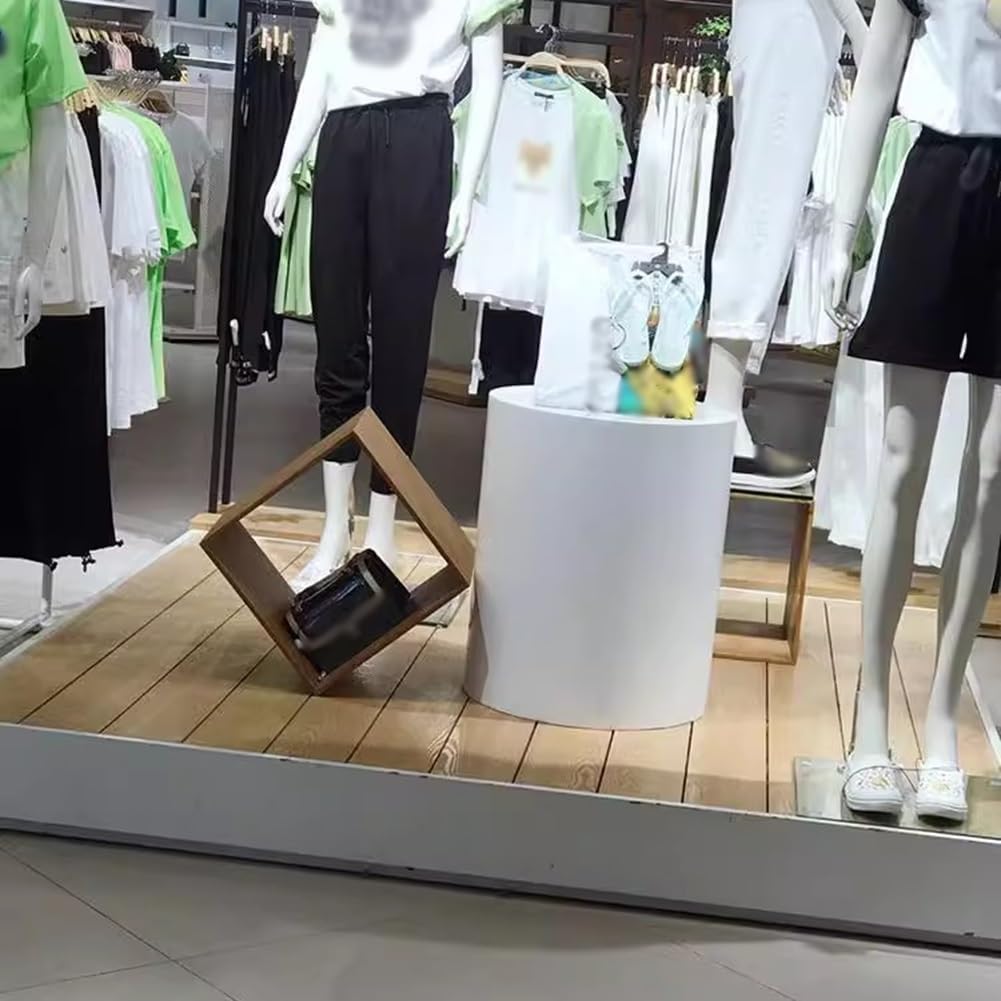 Round Display Risers for Retail - Heavy-Duty Pedestal Stands for Mannequins, Figures, Shoes & Bags - 400kg Load Capacity for Clothing Stores & Collections