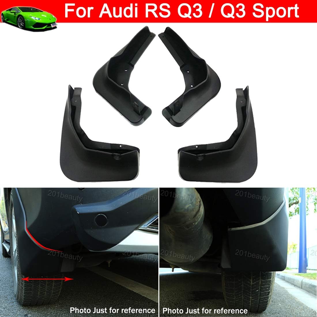 4pcs Car Mud Flaps Splash Guards Mud Guards Fender Mudguard Mudflap for Audi RS Q3 / Q3 Sport 2019 2020 2021 2022 2023