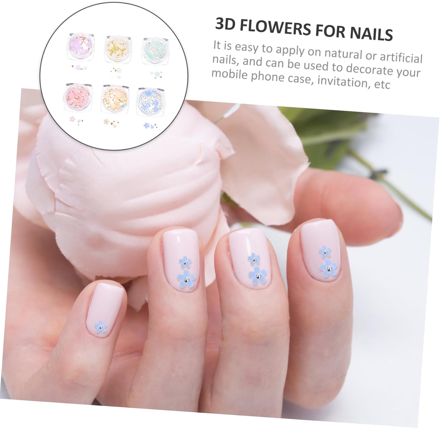 Flower Nail Charms for Nail Art Changing Resin Decorations Ornaments and Craft